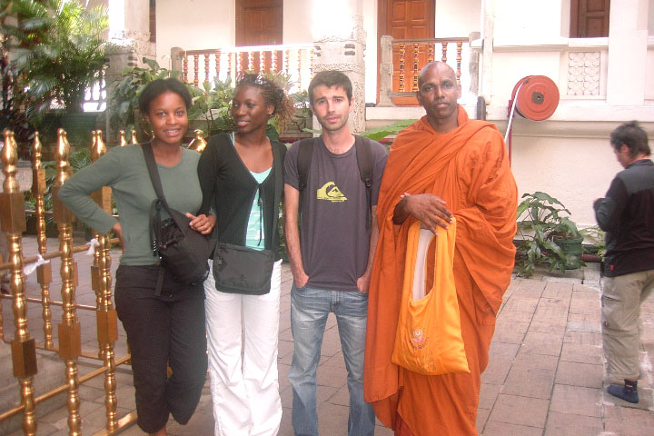 2004 December with african people at Kandy.JPG